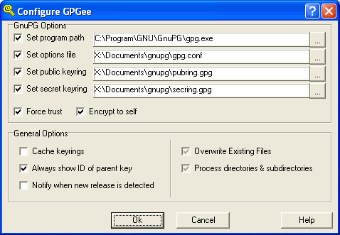 GPGee - Configure