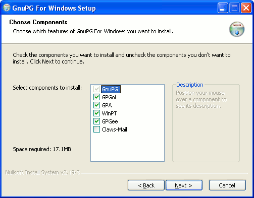 Installation av Gpg4Win