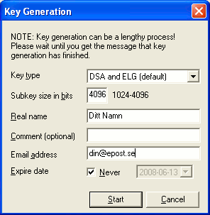 Key generation
