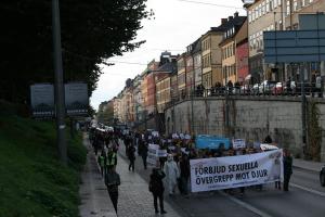Demonstration mot djursex