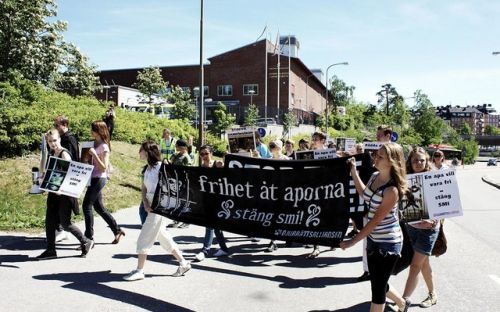 Protestmarsch mot SMI