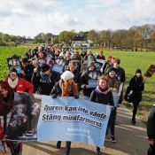 Demonstration mot minkfarm i Svedala.