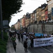 Demonstration mot sexuella övergrepp på djur.